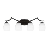 Zilo 4 Light Bath Bar Shown In Dark Granite Finish With 5