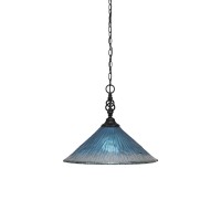 Elegant Pendant Shown In Matte Black Finish With 16