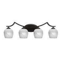 Zilo 4 Light Bath Bar Shown In Dark Granite Finish With 6