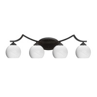 Zilo 4 Light Bath Bar Shown In Dark Granite Finish With 5.75