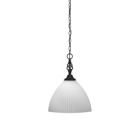 Elegant Pendant Shown In Matte Black Finish With 10.75