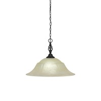 Elegant Pendant Shown In Matte Black Finish With 20