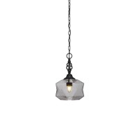 Elegant Pendant Shown In Matte Black Finish With 8.75