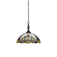 Elegant Pendant Shown In Matte Black Finish With 16