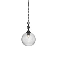 Elegant Pendant Shown In Matte Black Finish With 13.75