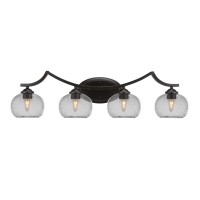 Zilo 4 Light Bath Bar Shown In Dark Granite Finish With 7