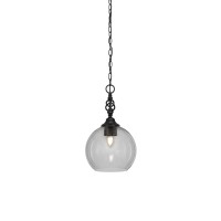 Elegant Pendant Shown In Matte Black Finish With 9.5