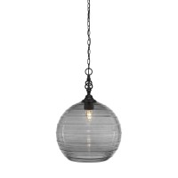 Elegant Pendant Shown In Matte Black Finish With 14