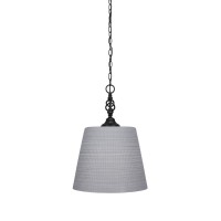 Elegant Pendant Shown In Matte Black Finish With 10