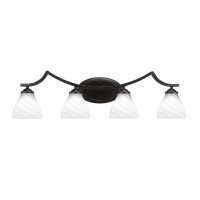 Zilo 4 Light Bath Bar Shown In Dark Granite Finish With 6.25