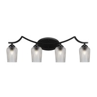 Zilo 4 Light Bath Bar Shown In Matte Black Finish With 5