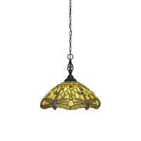 Elegant Pendant Shown In Matte Black Finish With 16