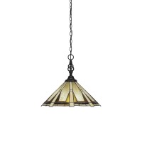 Elegant Pendant Shown In Matte Black Finish With 16