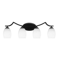 Zilo 4 Light Bath Bar Shown In Matte Black Finish With 5