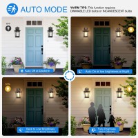 Vianis Motion Sensor Exterior Light Fixture 2 Pack Dusk To Dawn Outdoor Light Wall Mount Antirust Aluminum Outside House Ligh