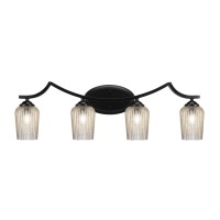 Zilo 4 Light Bath Bar Shown In Matte Black Finish With 5