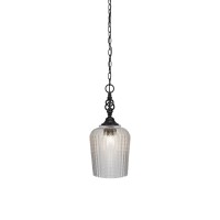 Elegant Pendant Shown In Matte Black Finish With 9