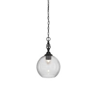 Elegant Pendant Shown In Matte Black Finish With 13.75