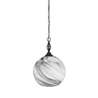 Elegant Pendant Shown In Matte Black Finish With 13.75