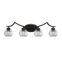 Zilo 4 Light Bath Bar Shown In Dark Granite Finish With 6