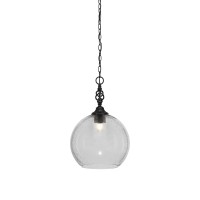 Elegant Pendant Shown In Matte Black Finish With 11.75