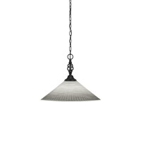 Elegant Pendant Shown In Matte Black Finish With 16