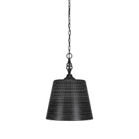 Elegant Pendant Shown In Matte Black Finish With 10