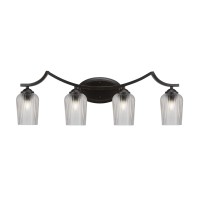 Zilo 4 Light Bath Bar Shown In Dark Granite Finish With 5