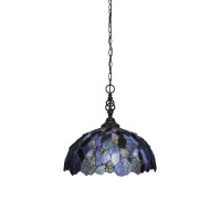 Elegant Pendant Shown In Matte Black Finish With 16