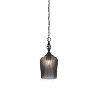 Elegant Pendant Shown In Matte Black Finish With 9