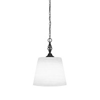 Elegant Pendant Shown In Matte Black Finish With 10