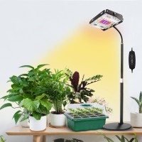 Lbw Grow Light For Indoor Plants, Full Spectrum Desk Led Plant Light, Small Grow Lamp With 4H/8H/12H Timer, 6-Level Brightness, Height Adjustable, Flexible Gooseneck, Ideal For Indoor Grow