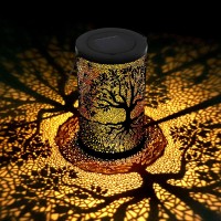 Zwoos Solar Lantern For Outdoor, Waterproof Solar Lights, Hanging/ Standing, For Balcony, Patio, Garden Decoration (Big Tree)