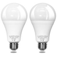 Ladiwanka 150 Watt Led Bulb, 2500Lm Bright Led Light Bulbs, 23W Warm White 2700K, A21 Led Light Bulb, E26 Standard Base Non-Dimmable,2 Pack