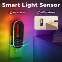 Night Light For Kids Rgb Color Changing Night Lights Led Night Light Plug In With Dusk To Dawn Sensor 7 Solid Colors Rgb Cy