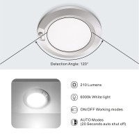 Lineway Motion Sensor Ceiling Light Battery Operated Indoor 210Lm Ceiling Light Battery Powered Led Closet Light Motion Sensor L