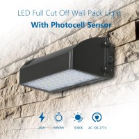 Sokply Full Cutoff Led Wall Pack Light 45W(300W Eqv.), 5000K 120-277V Full Cutoff Flood Light Dimmable, Ip65 Ul Listed Outdoor Wall Pack Light For Parking Lot, Alleyways, Warehouse