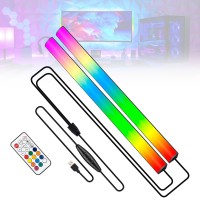 Jusjubr 2Pcs Rgb Under Monitor Light Bar, Gaming Lights For Gaming Setup, 353 Color Change Modes, Desk Light Bar With Remote Control, Rgb Light Bar For Room/Monitor/Pc, Led Lights For Desk Gaming