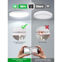 Zouzai Led Flush Mount Ceiling Light Dimmable 5Cct Selectable 2700K3000K4000K5000K6000K 9 Inch 18W Ultra Thin Round Lightin