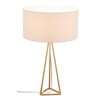 Sascha Table Lamp White And Brass