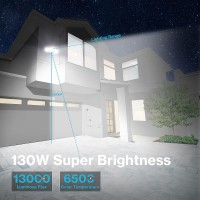 Olafus 130W Flood Lights Outdoor 13000Lm Super Bright Led Flood Light Ip65 Waterprooof Outdoor Flood Light Fixture 3 Adjustab