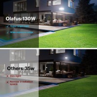 Olafus 130W Flood Lights Outdoor 13000Lm Super Bright Led Flood Light Ip65 Waterprooof Outdoor Flood Light Fixture 3 Adjustab