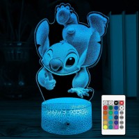 Golioklsy Stitch Gifts For Kidsstitch Night Light With Remote Smart Touch7 Colors 16 Colors Changing Opreateddimmable Sti