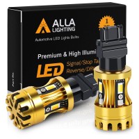 Alla Lighting Newest 3057 3457 4157 3157 Switchback LED Bulbs DualColor Amber Yellow Turn Signal Lights Xenon White Parking LightDRL 3157A 3457NA 4157NA 3757NA 5702AK This listing features one pair 2 pieces newest combo CSP7035 SMD T25 wedge 34573157 CANB