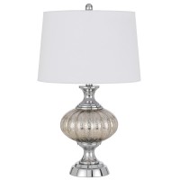 Ossona Metalglass Table Lamp With Hardback Taper Drum Shade