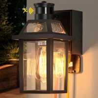 Porch Lights With Gfci Outlet, Dusk To Dawn Motion Sensor Outdoor Lights, 3 Lighting Modes Exterior Light Fixture, Outside Lights For House Front Door Patio Garage