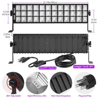 Thecham 2 Pack 100W Led Black Lights Bar Black Light For Glow Party 385400Nm Blacklight Flood Light For Blacklight Party Bed