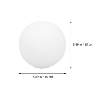 Kallory White Glass Globe Lamp Shade Replacement Glass Globe Shade Acrylic Lamp Post Globe Round Ball Lamp Cover For Pendant Wall Lamp, G9 15Cm