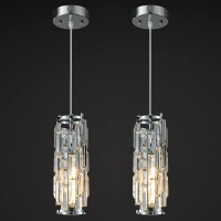 Lmqnine Pendant Lights Modern Chrome Pendant Light Mini Crystal Chandelier Pendant Lighting For Kitchen Island Dinning Room Bedr