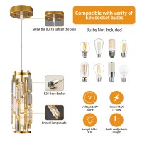 Lmqnine Pendant Lights Modern Gold Pendant Light Mini Crystal Chandelier Pendant Lighting For Kitchen Island Dinning Room Bedroo